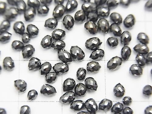 High Quality Black Diamond AAA Drop Faceted Briolette 3pcs $49.99