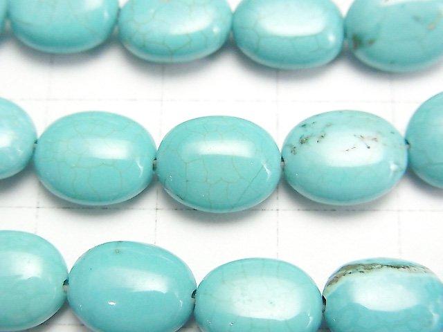 Magnesite Turquoise  Oval 10x8x4mm 1strand beads (aprx.15inch/37cm)
