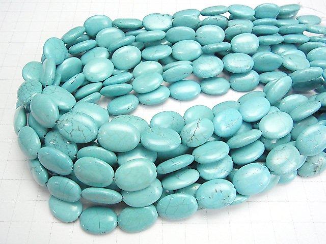 Magnesite Turquoise  Oval 18x13x5mm 1strand beads (aprx.15inch/36cm)
