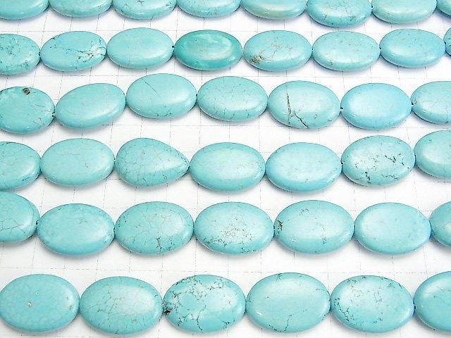Magnesite Turquoise  Oval 25x18x7mm 1strand beads (aprx.15inch/37cm)