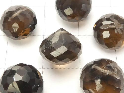 High Quality Smoky Crystal Quartz AAA- Onion  Faceted Briolette  8pcs $24.99!