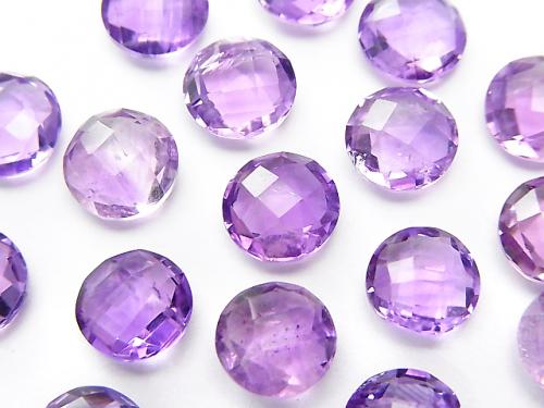 High Quality Amethyst AAA--AA++ Undrilled Faceted Coin 8x8x4mm 5pcs $7.79!