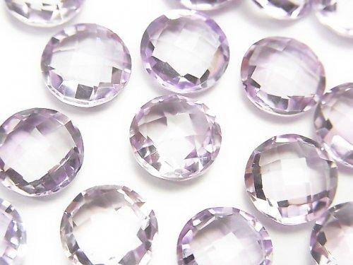 [Video]High Quality Pink Amethyst AAA Undrilled Faceted Coin 10 x 10 x 5 mm 4 pcs $7.79!