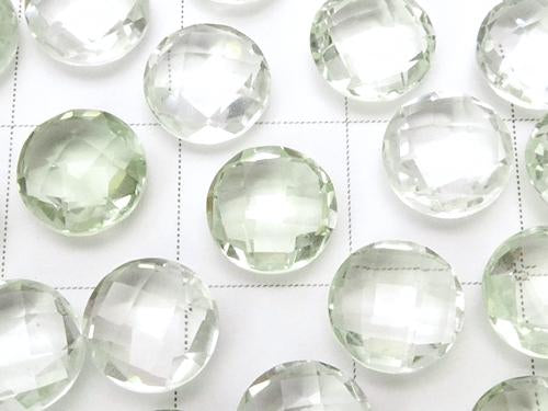 High Quality Green Amethyst AAA Undrilled Faceted Coin 7 x 7 x 3 mm 8 pcs $6.79!