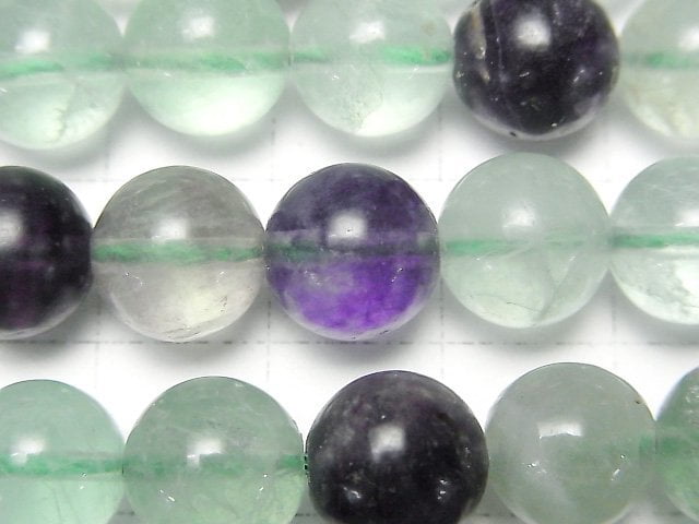 [Video] Multi-color Fluorite AA+ Round 10mm 1strand beads (aprx.15inch/36cm)