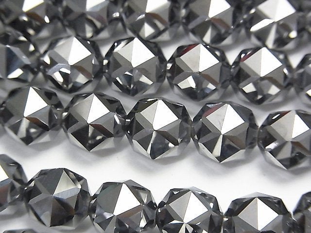 High Quality! Terahertz Star Faceted Round 10mm half or 1strand beads (aprx.15inch/37cm)