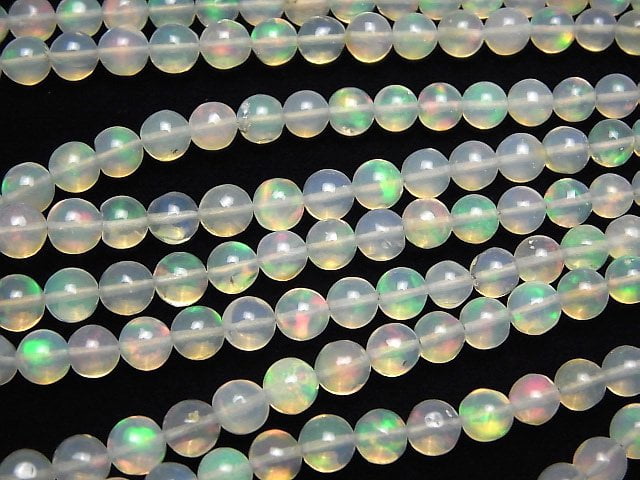 [Video]High Quality Precious Opal AAA Round 4-7mm Size Gradation half or 1strand beads (aprx.16inch/40cm)