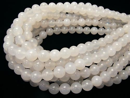 1strand $6.79! White Chalcedony AAA Round 10mm 1strand (aprx.15inch / 38cm)