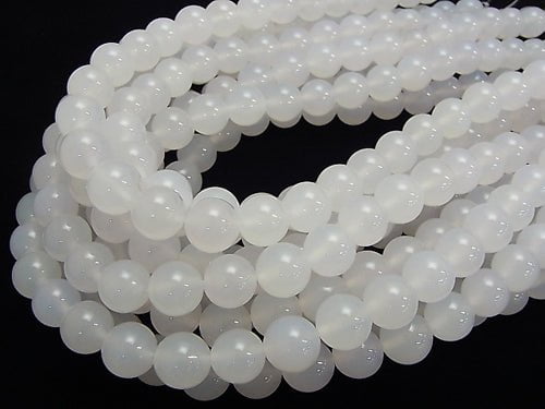White Chalcedony AAA Round 12mm 1strand beads (aprx.15inch / 37cm)