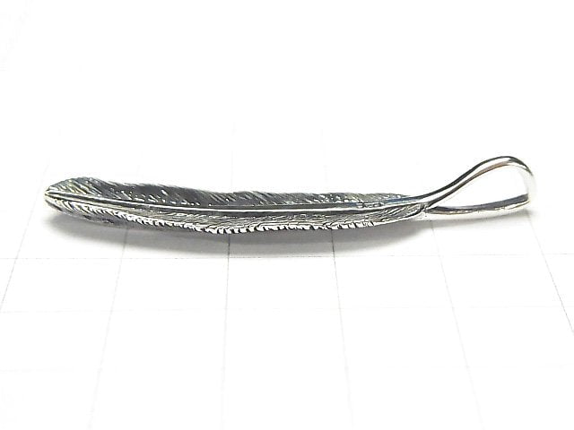 Silver925 Feather Pendant 46x10x2mm 1pc