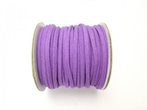 1rool (Approx 20m) $4.79! Fake Suede Leather Flat line 3 x 2 mm lavender 1 roll