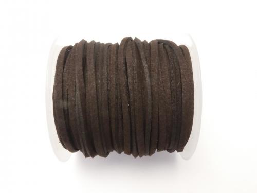 1rool (Approx 20m) $4.79! Fake Suede Leather Flat line 3 x 2 mm espresso 1 roll