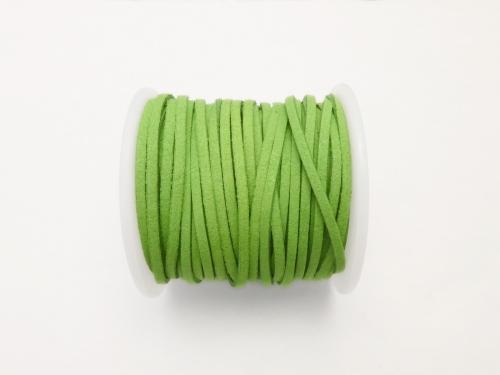 1rool (Approx 20m) $4.79! Fake Suede Leather Flat line 3 x 2 mm Jade Green 1 roll