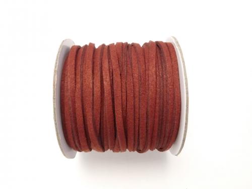 1rool (Approx 20m) $4.79! Fake Suede Leather Flat line 3 x 2 mm wine red 1 roll
