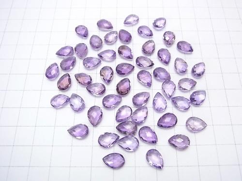 High Quality Amethyst AAA Undrilled Faceted Pear Shape 11x7x4mm 4pcs $5.79!