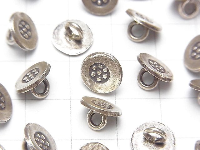 Karen Silver Coin Charm (Concho) 10x10x6mm 1pc