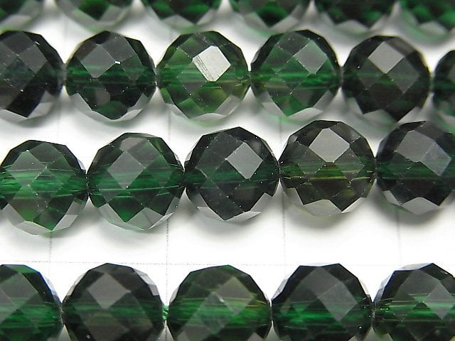 Green Quartz 64Faceted Round 8mm half or 1strand beads (aprx.15inch/37cm)