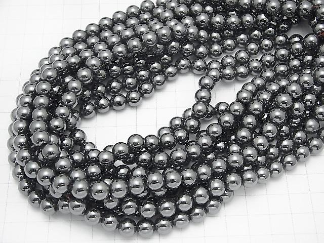 1strand $3.79! Hematite Round 8mm [2mm hole] 1strand beads (aprx.15inch / 38cm)