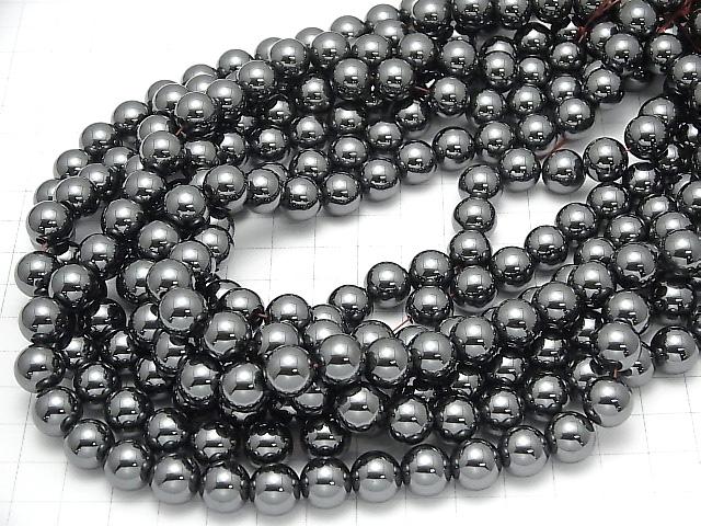 1strand $4.79! Hematite Round 10mm [2mm hole] 1strand beads (aprx.15inch / 38cm)