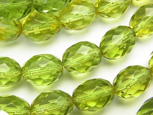 High Quality Green Amber AAA Faceted Rice 10 x 8 x 8 mm 1/4 or 1strand (aprx.15 inch / 38 cm)