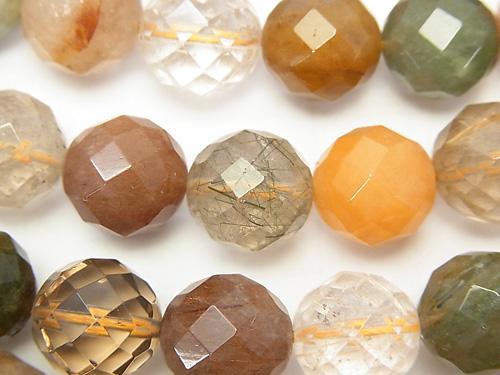 Multicolor Rutilated Quartz AA ++ 64 Faceted Round 12 mm half or 1 strand (aprx.15 inch / 38 cm)