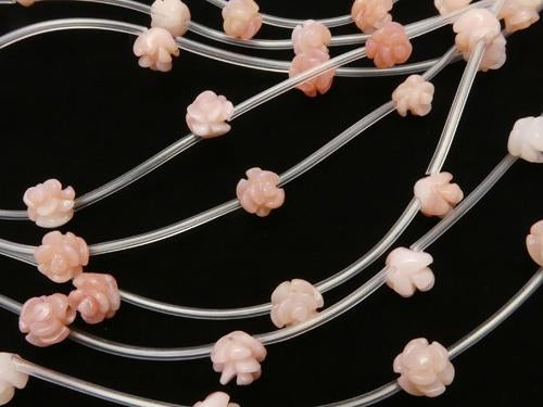 Pink Opal Rose 8 mm half or 1 strand (Approx 12 pcs)
