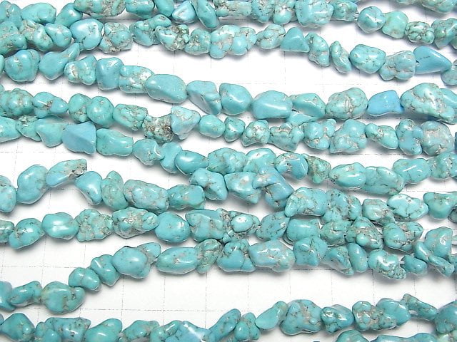 [Video]Magnesite Turquoise Nugget 1strand beads (aprx.15inch/37cm)