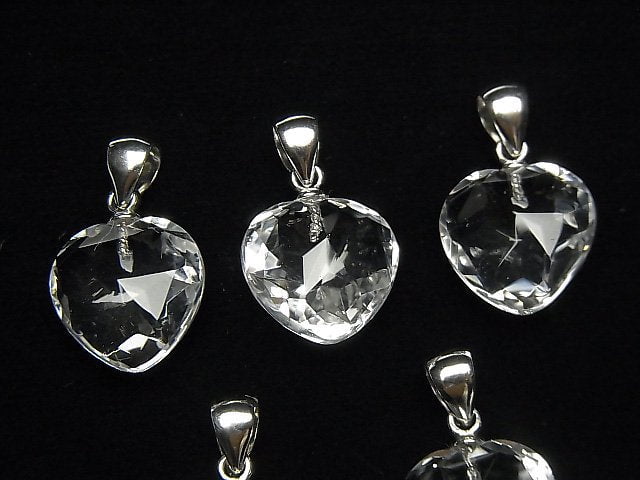 [Video]High Quality Crystal AAA Heart cut Pendant 12x12mm Silver925