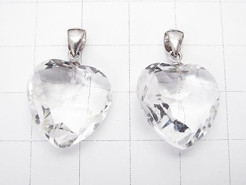 [Video]High Quality! Crystal AAA Heart cut Pendant 16x16x9mm Silver925