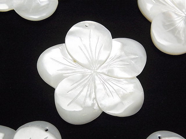 [Video] High quality White Shell AAA Flower 38mm 1pc $5.79!
