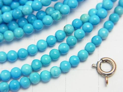 1strand $4.79! Magnesite Turquoise Round 3mm Blue Color 1strand (aprx.15inch / 38cm)