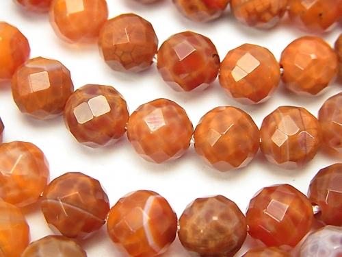 1strand $11.79! Fire Agate 64 Faceted Round 8 mm 1strand (aprx.15 inch / 38 cm)