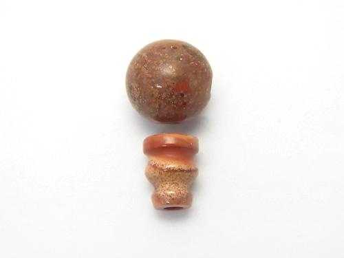 Red Jasper T-Hole Beads [8mm] [10mm] [12mm] 1 set