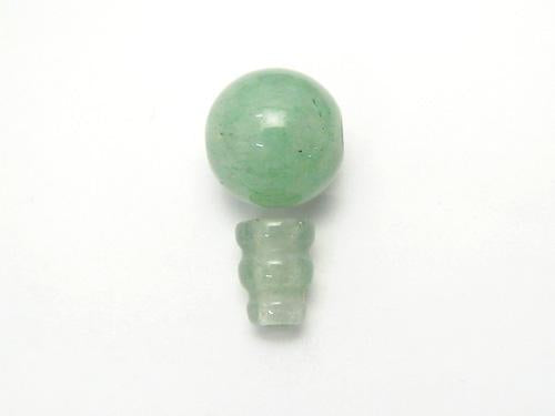 Green Aventurine T-Hole Beads & Bosa beads [8mm] [10mm] [12mm] [14mm] 1 set