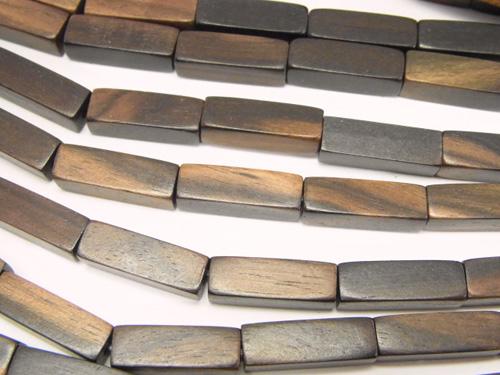 1strand $4.79! Ebony Wood  4Faceted Faceted Tube 15x5x5mm 1strand (aprx.15inch/38cm)