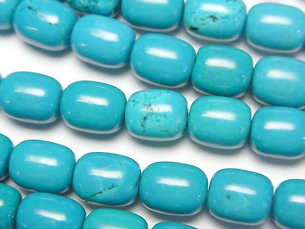 [Video]Magnesite Turquoise Rice (Tube )10x8x8mm 1strand beads (aprx.15inch/37cm)