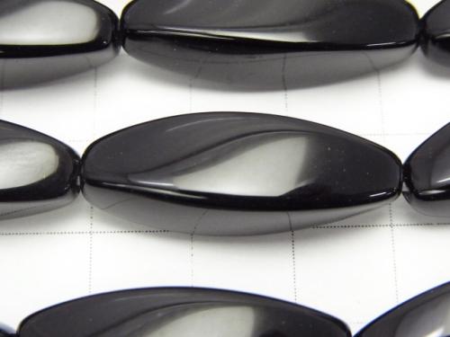 Onyx  Rice 4Faceted Faceted Twist 30x10x10mm half or 1strand (aprx.15inch/37cm)