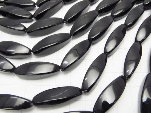 Onyx  Rice 4Faceted Faceted Twist 30x10x10mm half or 1strand (aprx.15inch/37cm)
