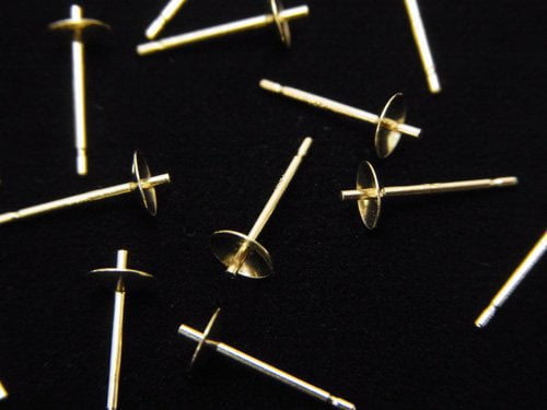 [K14 Yellow Gold] Direct Earstuds Earrings [2.25mm][3mm][4mm] 1pair - !
