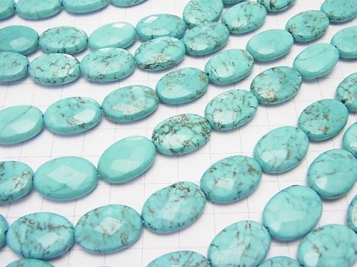 1strand $7.79! Magnesite Turquoise  Faceted Oval 18x13x6mm 1strand (aprx.15inch/38cm)