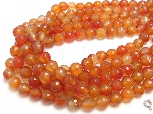 1strand $8.79! Mix Carnelian 128 Faceted Round 10 mm 1strand (aprx.15 inch / 38 cm)