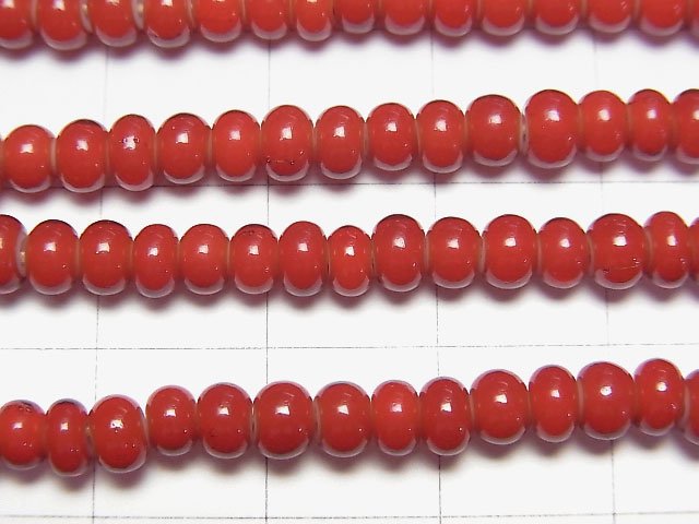 [Video] Indian White Hearts Beads Roundel 4x4x3mm 1strand beads (aprx.23inch/58cm)