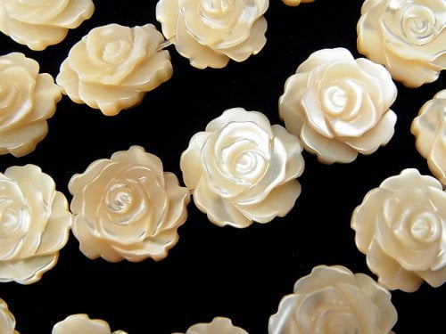 Mother of Pearl MOP AAA Beige Rose12mm 1/4 or 1strand (aprx.13inch/32cm)