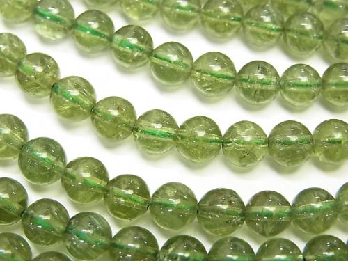 High quality green Apatite AAA - AA ++ Round 6 mm 1/4 or 1strand (aprx.15 inch / 38 cm)