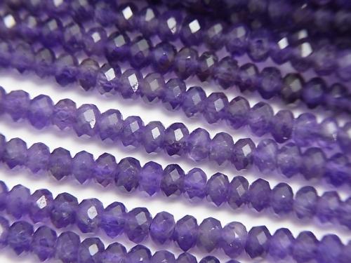 Diamond Cut!  1strand $14.99! Amethyst AAA Faceted Button Roundel 4x4x2mm 1strand (aprx.15inch/38cm)