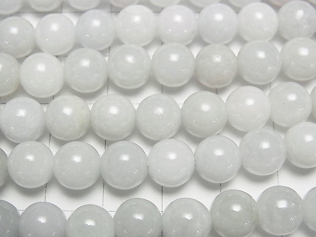 [Video] Burmese White Jadeite (Jadeite) AA+ Round 8mm half or 1strand beads (aprx.15inch/37cm)