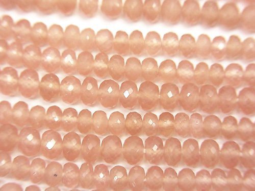 [Video] MicroCut High Quality Peru Rhodochrosite AAA Faceted Button Roundel 1/4 or 1strand beads (aprx.15inch / 38cm)