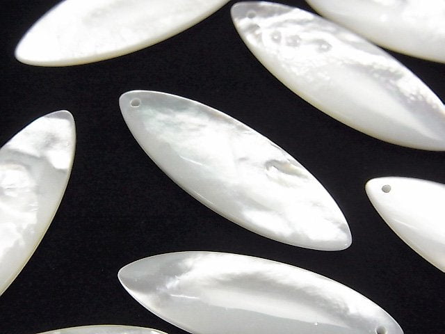 [Video]High Quality White Shell AAA Marquise 30x10mm 1pc