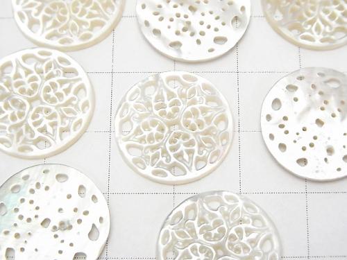 1pc $4.79! High Quality White Shell Watermark Coin 18x18x1.5 1pc