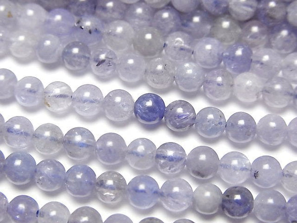 [Video]Tanzanite AA+ Round 4mm half or 1strand beads (aprx.15inch/37cm)